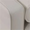 Contemporary Style Off-White 1pc Sofa Leatherette Upholstered w USB Bench Style Seating Bolster Pillows