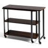 360¬∞ Free Rotating Sofa Side Table with Storage Shelves and Casters